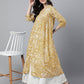 Janasya Light Cotton Floral Flared Kurta - Swadesiicart