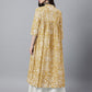 Janasya Light Cotton Floral Flared Kurta - Swadesiicart