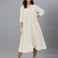 Janasya Light Dobby Chiffon Self Design Flared Kurta | Swadesiicart