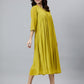 Janasya Bright Dobby Chiffon Self Design Flared Kurta - Swadesiicart