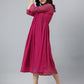 Janasya Bright Dobby Chiffon Self Design Flared Kurta - Swadesiicart