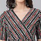 Janasya Dark Cotton Geometric Straight Kurta - Swadesiicart