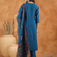 Janasya Dark Silk Blend Yoke Embroidery Straight Kurta Set | Swadesiicart