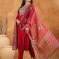 Janasya Dark Chanderi Yoke Embroidery Straight Kurta Set | Swadesiicart