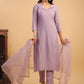 Janasya Light Chanderi Solid Straight Kurta Set | Swadesiicart
