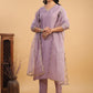 Janasya Light Chanderi Solid Straight Kurta Set | Swadesiicart