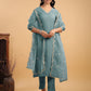 Janasya Light Chanderi Solid Straight Kurta Set | Swadesiicart