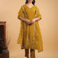 Janasya Light Chanderi Solid Straight Kurta Set | Swadesiicart