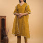 Janasya Light Chanderi Solid Straight Kurta Set | Swadesiicart