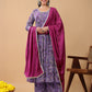 Janasya Bright Georgette Floral A-Line Kurta Set | Swadesiicart