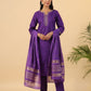 Janasya Bright Cotton Blend Solid Straight Kurta Set | Swadesiicart