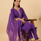 Janasya Bright Cotton Blend Solid Straight Kurta Set | Swadesiicart
