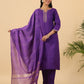 Janasya Bright Cotton Blend Solid Straight Kurta Set | Swadesiicart