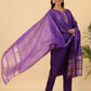 Janasya Bright Cotton Blend Solid Straight Kurta Set | Swadesiicart