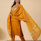 Janasya Bright Cotton Blend Yoke Embroidery Straight Kurta Set | Swadesiicart