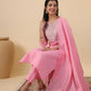 Janasya Light Cotton Blend Embroidered Straight Kurta Set | Swadesiicart
