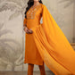 Janasya Bright Cotton Blend Yoke Embroidery Straight Kurta Set | Swadesiicart