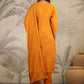 Janasya Bright Cotton Blend Yoke Embroidery Straight Kurta Set | Swadesiicart