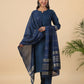 Janasya Dark Cotton Blend Solid Straight Kurta Set | Swadesiicart