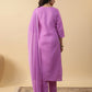 Janasya Bright Cotton Blend Yoke Embroidery Straight Kurta Set | Swadesiicart