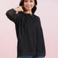 Janasya Dark Dobby Chiffon Solid Regular Top | Swadesiicart