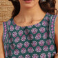 Janasya Dark Cotton Floral Regular Top | Swadesiicart