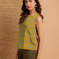 Janasya Dark Cotton Floral Straight Top | Swadesiicart
