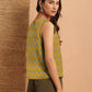 Janasya Dark Cotton Floral Straight Top | Swadesiicart