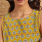 Janasya Dark Cotton Floral Straight Top | Swadesiicart