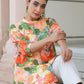 Janasya Bright Cotton Floral A-Line Tunic | Swadesiicart