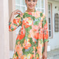 Janasya Bright Cotton Floral A-Line Tunic | Swadesiicart