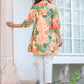 Janasya Bright Cotton Floral A-Line Tunic | Swadesiicart