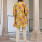 Janasya Bright Cotton Floral A-Line Tunic | Swadesiicart