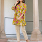 Janasya Bright Cotton Floral A-Line Tunic | Swadesiicart