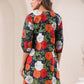 Janasya Bright Cotton Floral A-Line Tunic | Swadesiicart