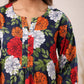 Janasya Bright Cotton Floral A-Line Tunic | Swadesiicart