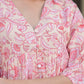 Janasya Light Georgette Floral Gathering Tunic | Swadesiicart
