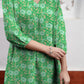 Janasya Dark Georgette Floral A-Line Tunic | Swadesiicart