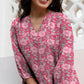 Janasya Dark Georgette Floral A-Line Tunic | Swadesiicart