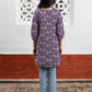 Janasya Dark Georgette Floral A-Line Tunic | Swadesiicart