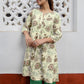 Janasya Light Cotton Floral A-Line Tunic | Swadesiicart