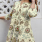 Janasya Light Cotton Floral A-Line Tunic | Swadesiicart