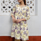 Janasya Light Cotton Floral A-Line Tunic | Swadesiicart