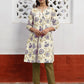 Janasya Light Cotton Floral A-Line Tunic | Swadesiicart