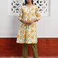Janasya Light Cotton Floral A-Line Tunic | Swadesiicart