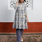 Janasya Light Cotton Floral A-Line Tunic | Swadesiicart