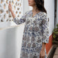 Janasya Light Cotton Floral A-Line Tunic | Swadesiicart