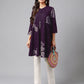 Janasya Bright Cotton Floral A-Line Tunic | Swadesiicart
