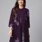 Janasya Bright Cotton Floral A-Line Tunic | Swadesiicart