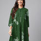 Janasya Bright Cotton Floral Flared Tunic | Swadesiicart
